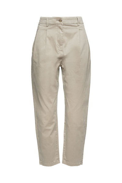 ESPRIT Trousers With Waist Pleats Light Taupe