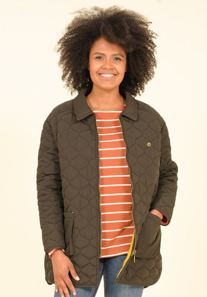 Popper Fastening Quilt Jacket