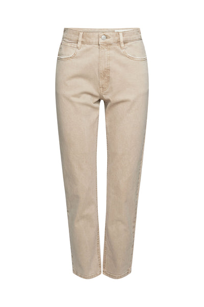 ESPRIT Cotton Mom Fit Jeans In Light Taupe