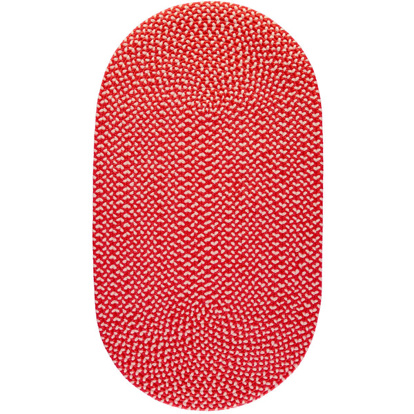 Eco Braid Tomato Oval Rug 61cm X 92cm