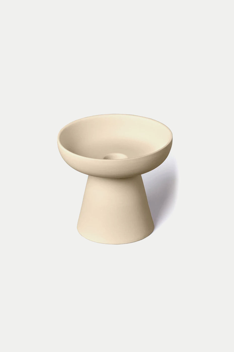 Matte Clay Porcini Cream Candle Holder Medium