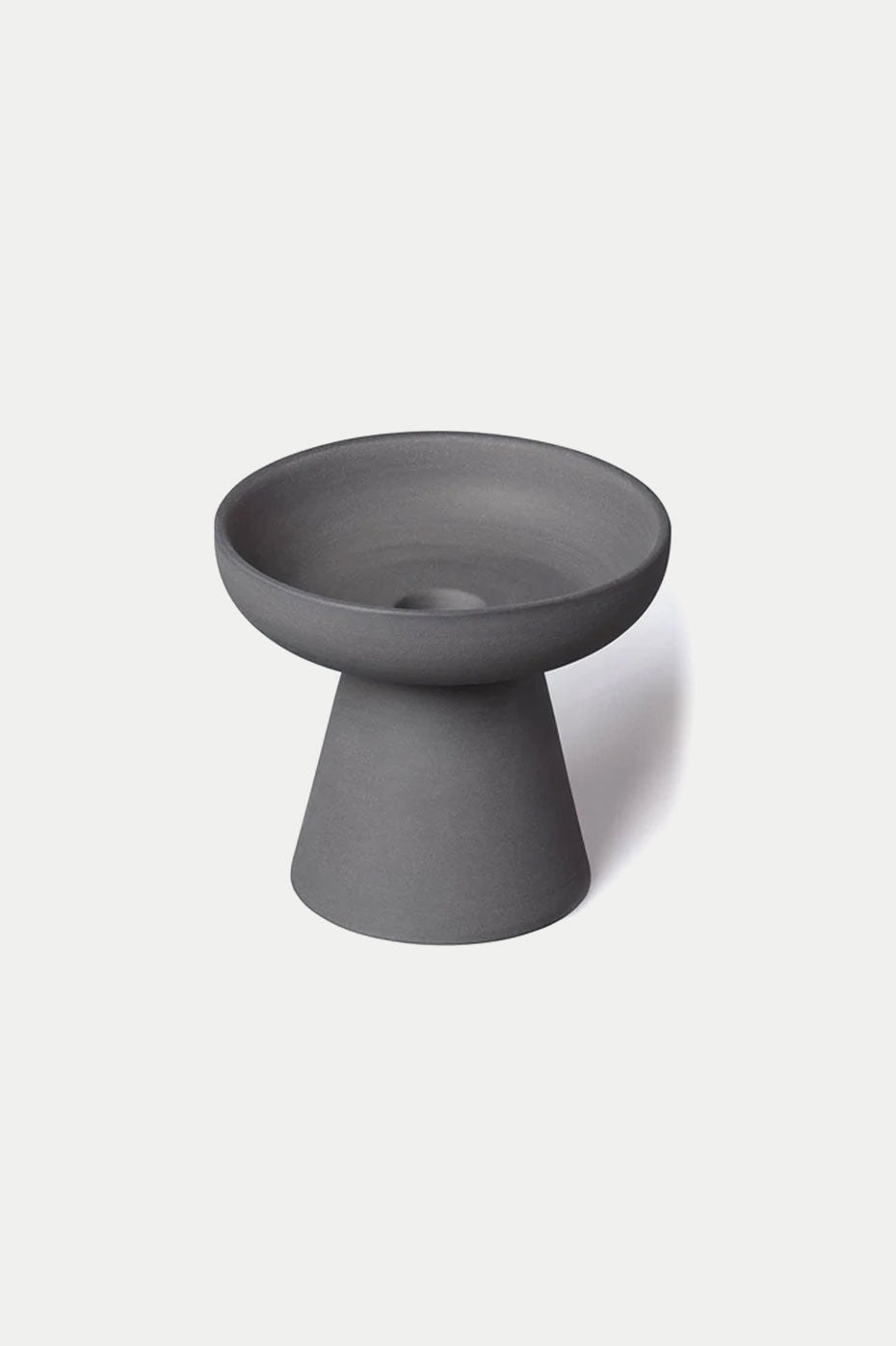 Matte Clay Porcini Charcoal Candle Holder Medium