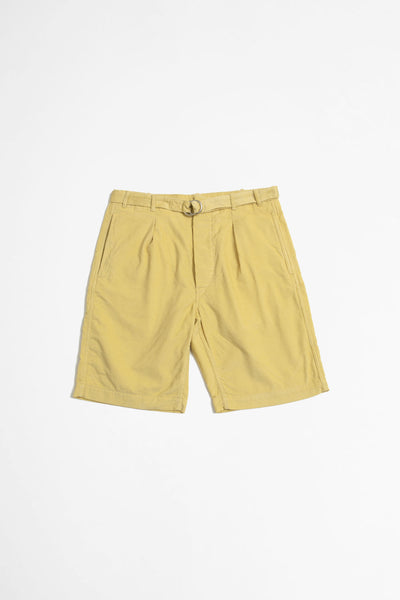 Light Weight Summer Corduroy Belted Shorts Fawn Brown