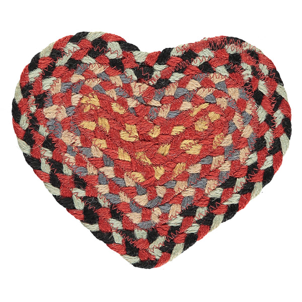 The Braided Rug Company Chilli Heart Coasters - Set Of 2