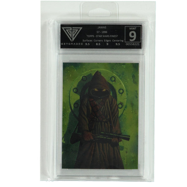 Mint 9 Star Wars Topps 1996 #57 Jawas Graded Card