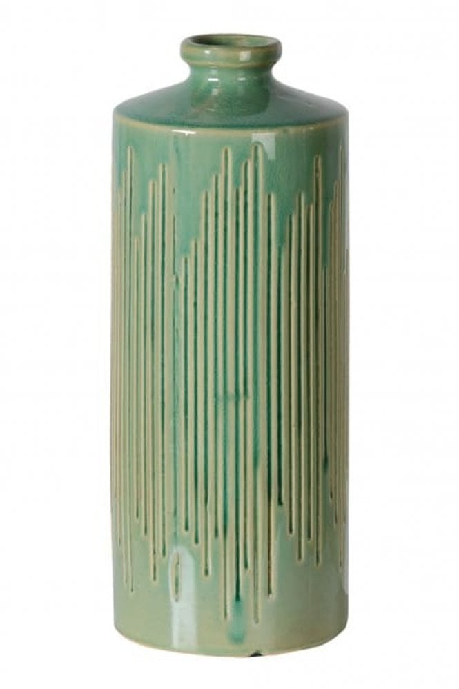 The Home Collection Yellow Green Bottle Vase