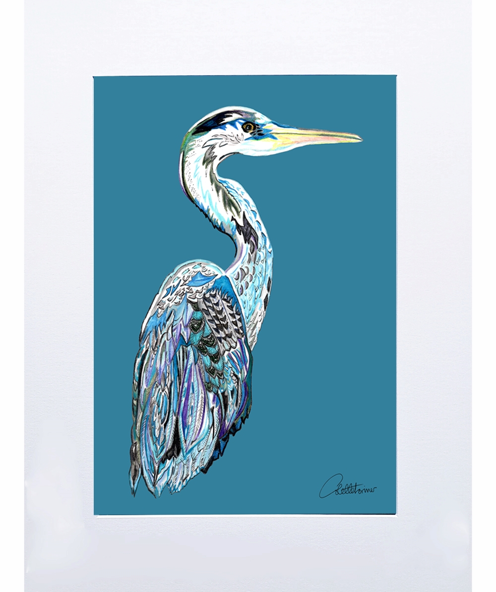 Canvasbutterfly Blue Heron Art Print