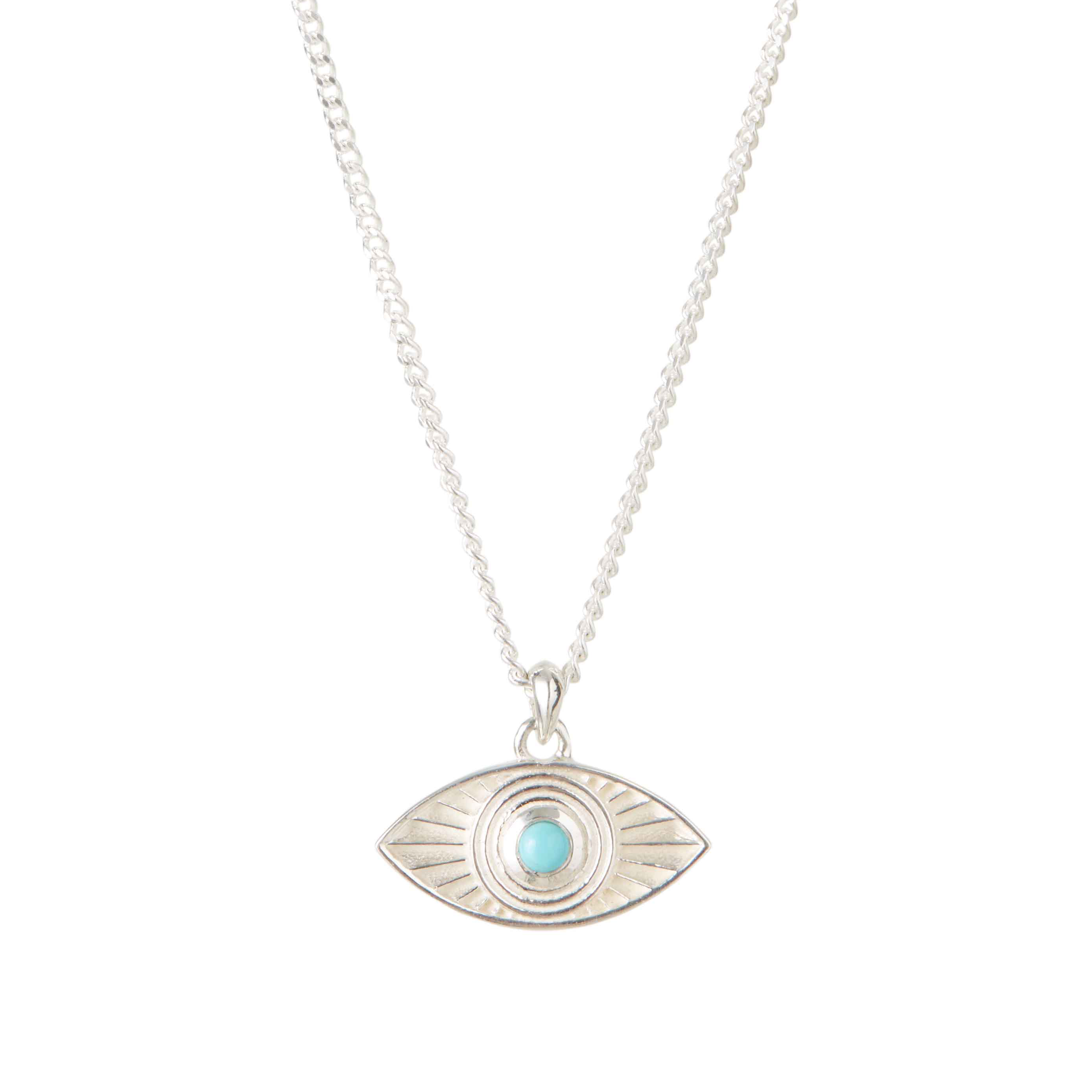 Rays Of Light Pendant Silver - Turquoise