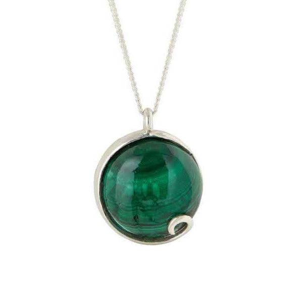 Atlantis Malachite Necklace Silver