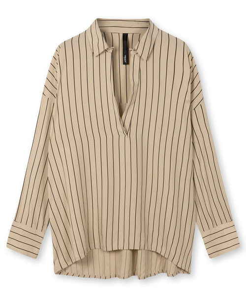 Bluse Pinstripe - Cement