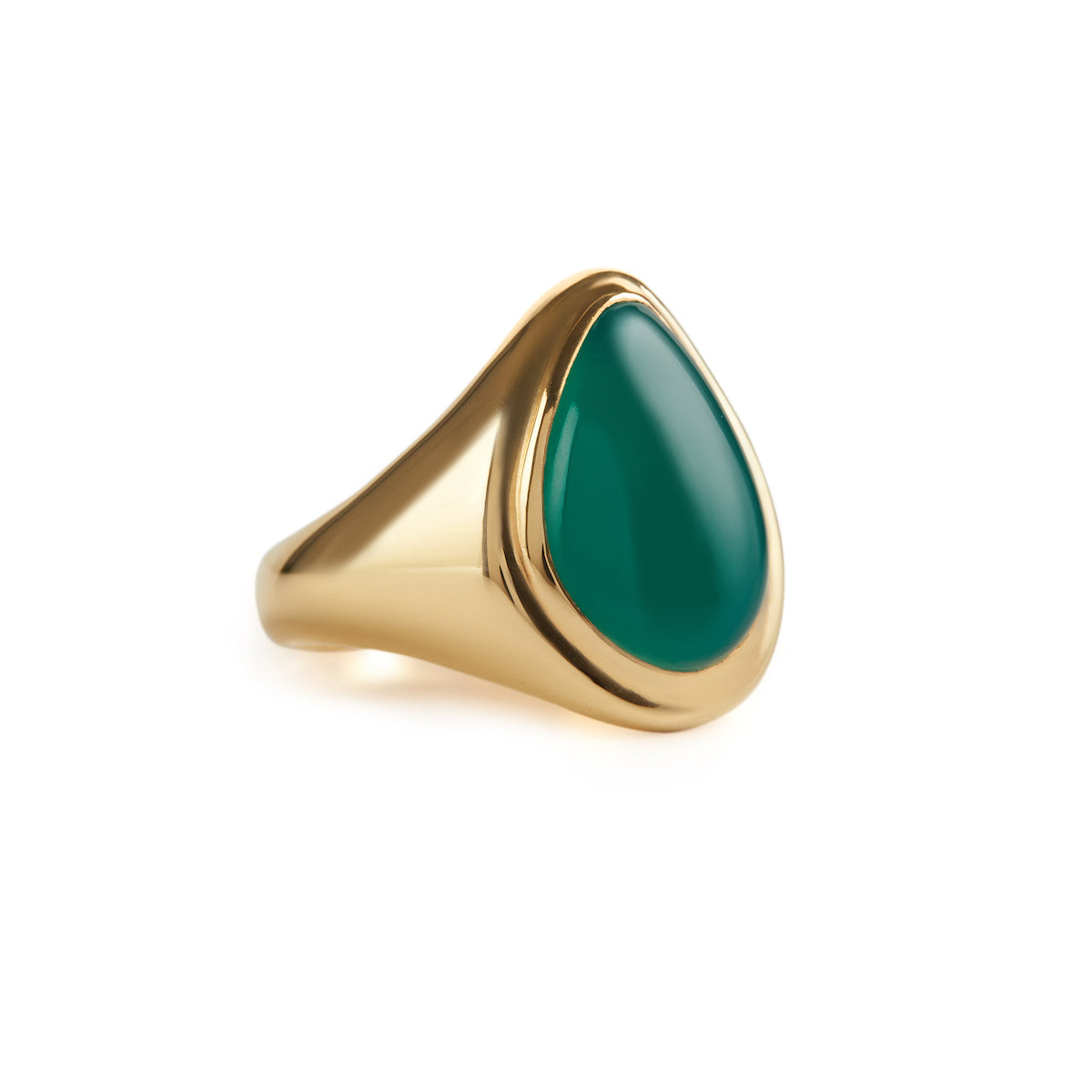 Apollo Signet Ring Gold - Green Onyx IV6910