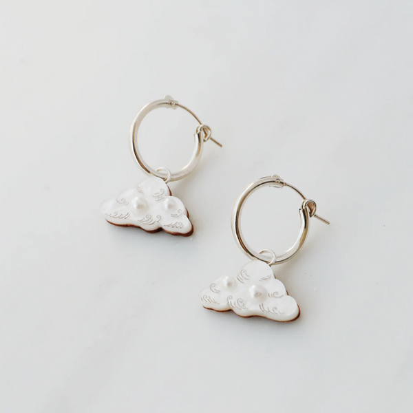 Cloud Hoops In Silver