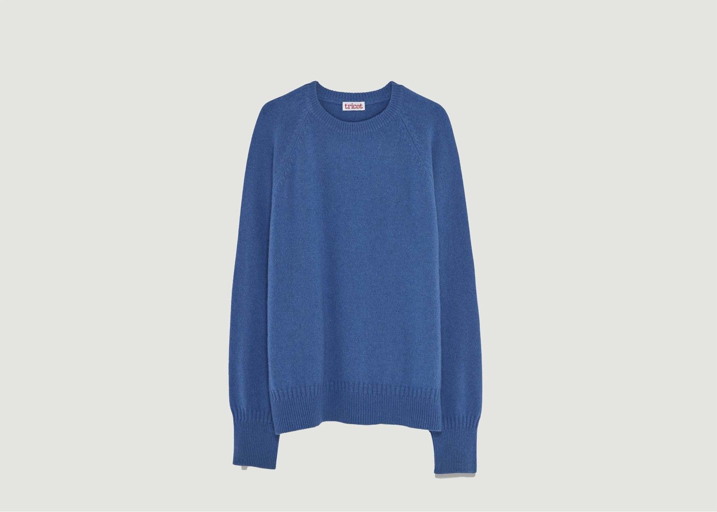 Tricot Round Neck Sweater In Recycled Cashmere