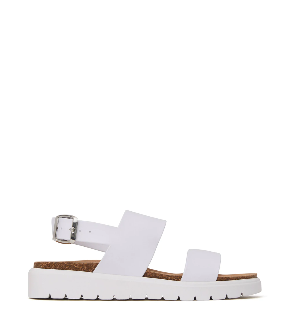 White Vegan Ashai Sandals