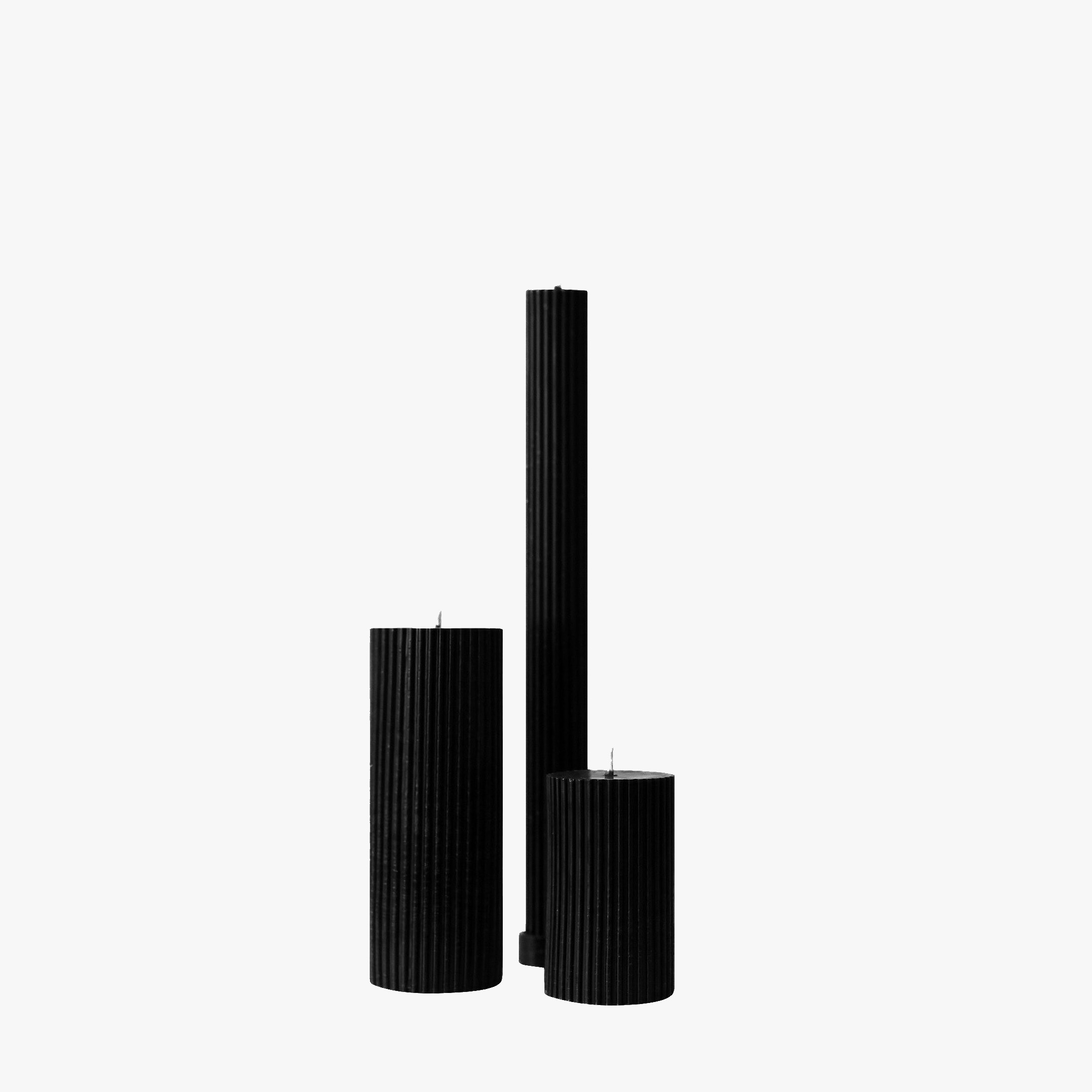 Bzzwax & co Cylinders Candle Set in Black