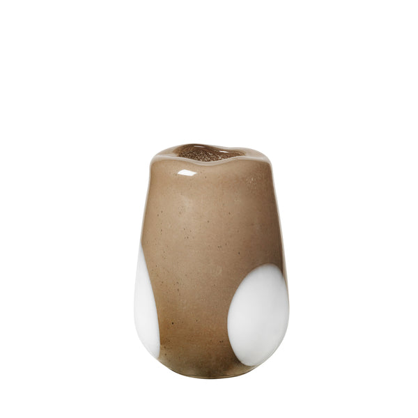 Copenhagen | Ada Dot Mouth Blown Glass Vase | Taupe Warm Grey