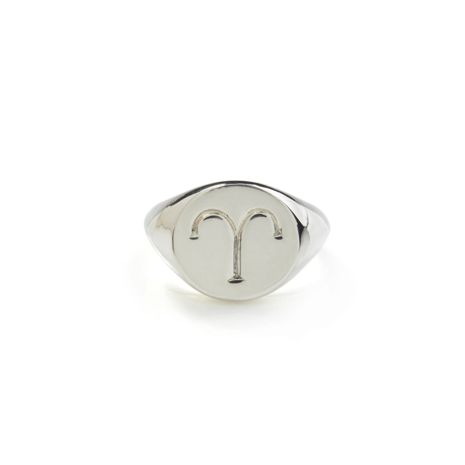 Zodiac Signet Ring - Aries - D 1/2 / Sterling Silver