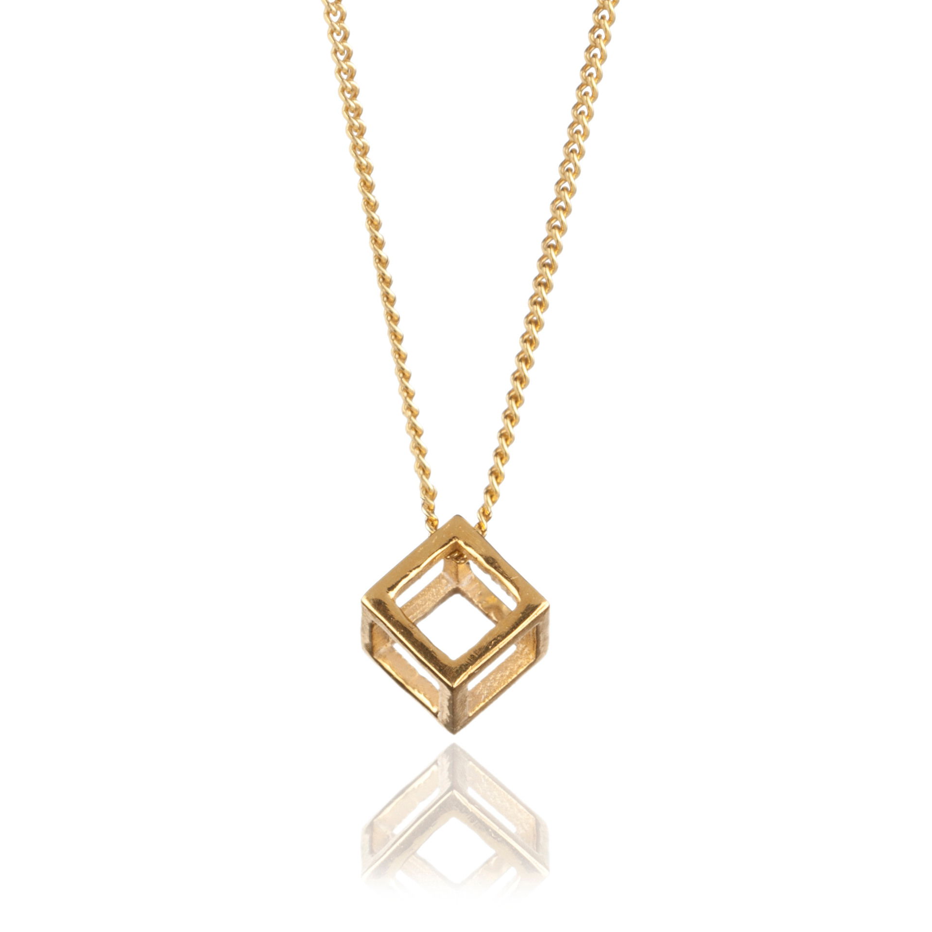 Cube Mini Pendant - 9ct Yellow Gold / 18&quot