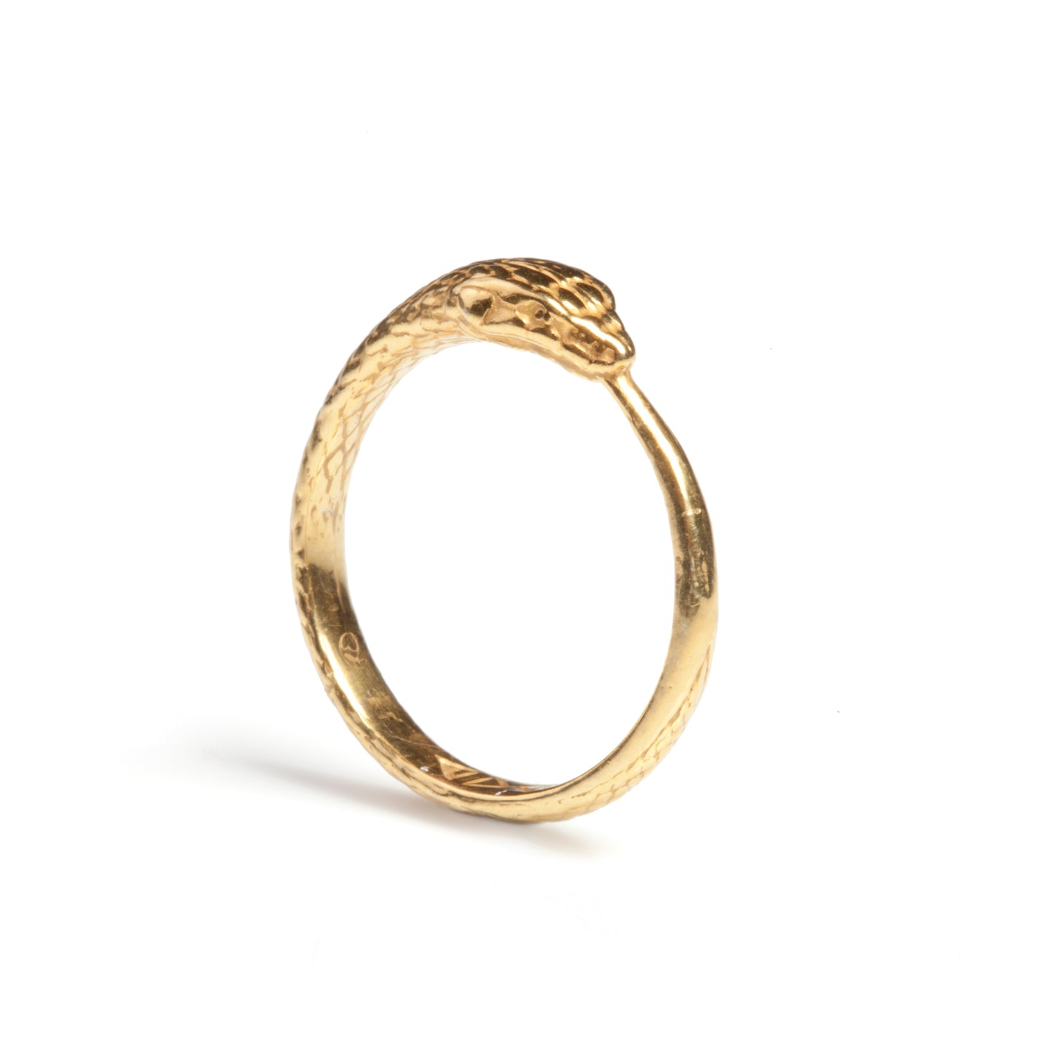 Rachel Entwistle Ouroboros Snake Ring - O / Gold Vermeil