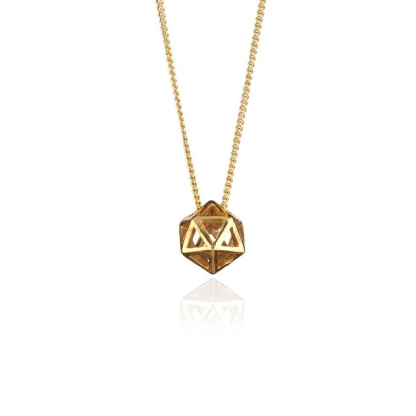 Icosa Mini Pendant - 9ct Yellow Gold / 16&quot