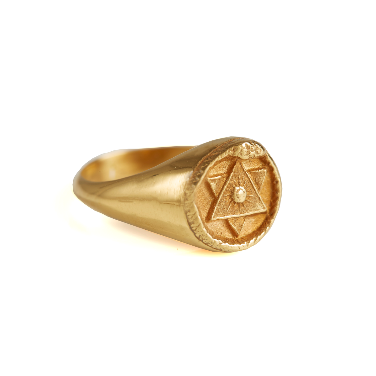 The Ouroboros Signet Ring - E / Gold Vermeil