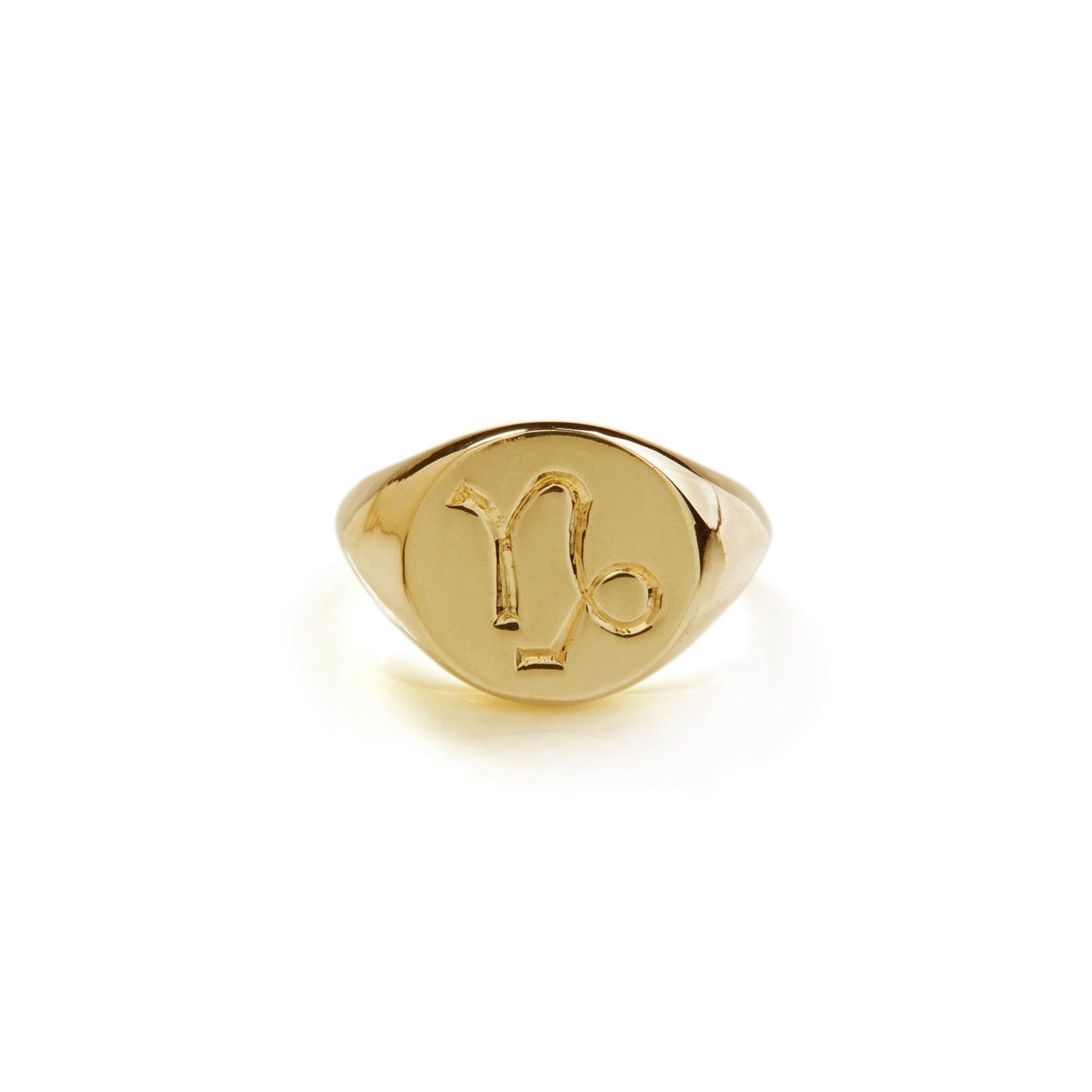 Zodiac Signet Ring - Capricorn - G / Gold Vermeil