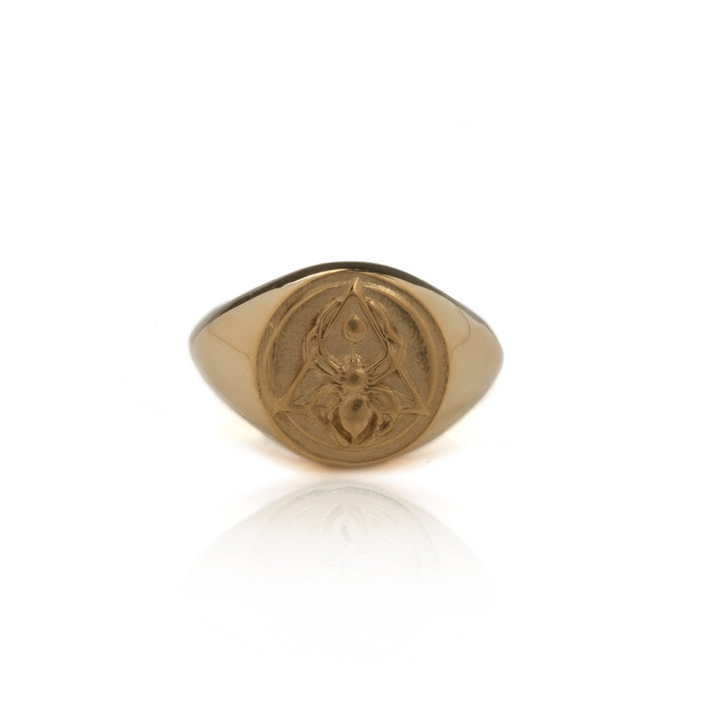 The Creation Signet Ring - I / Gold Vermeil