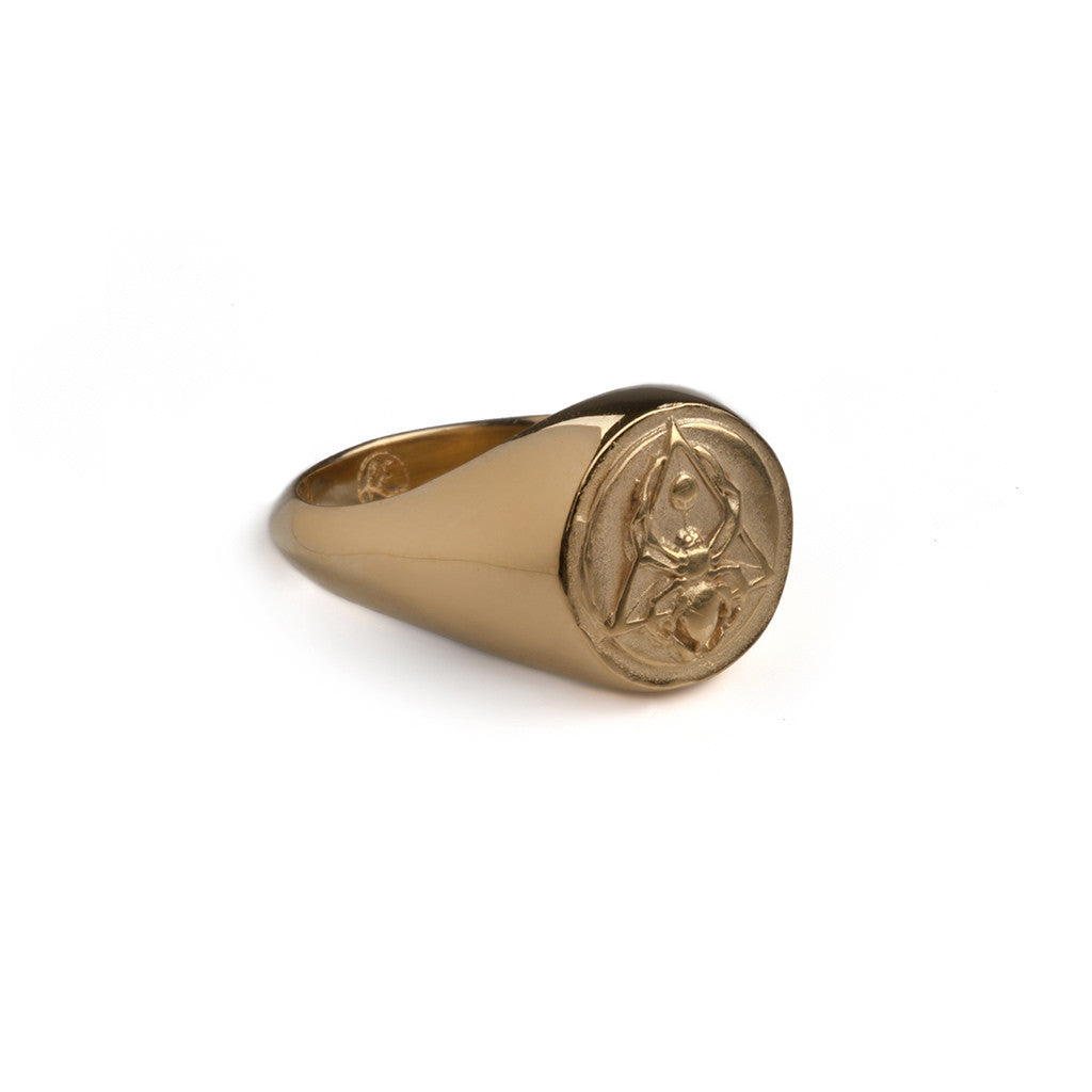 The Creation Signet Ring - F 1/2 / Gold Vermeil IV7542