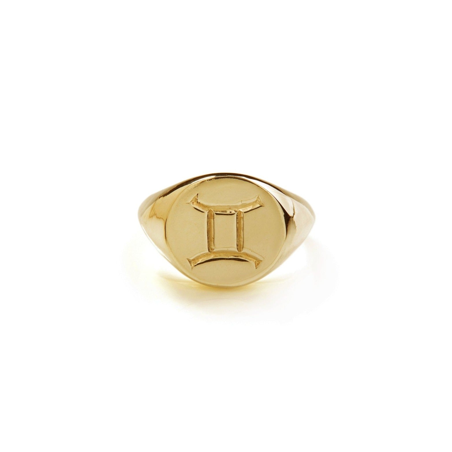 Zodiac Signet - Gemini - D / Gold Vermeil