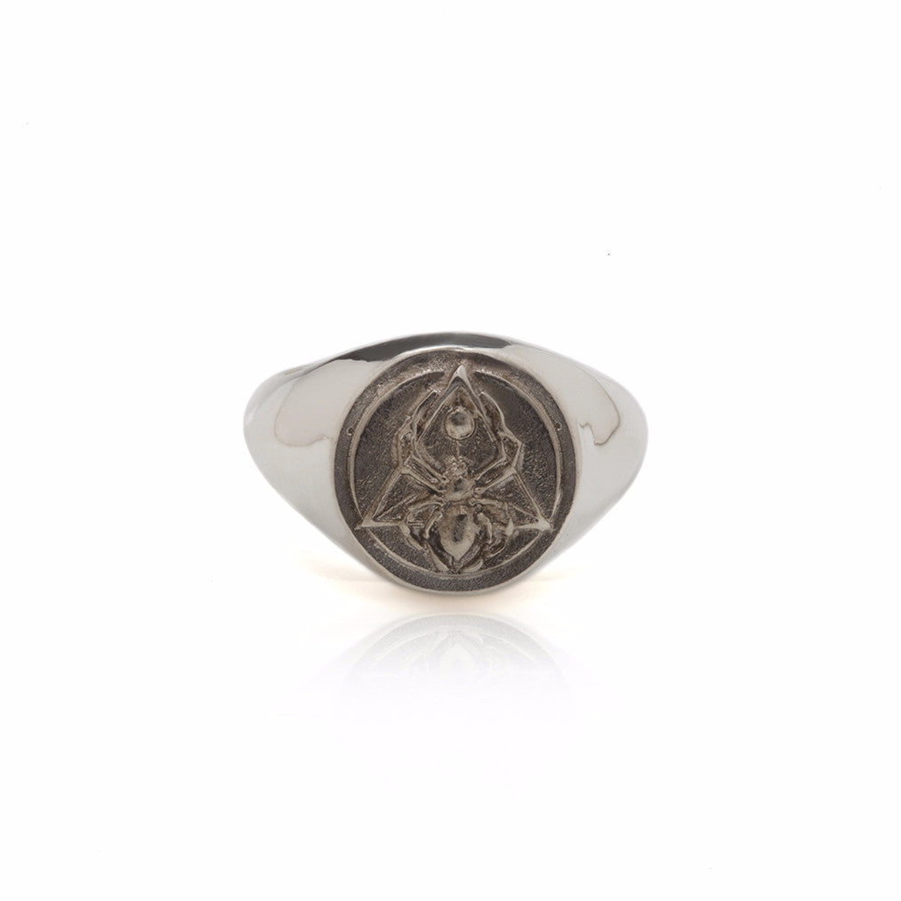 The Creation Signet Ring - H / Silver