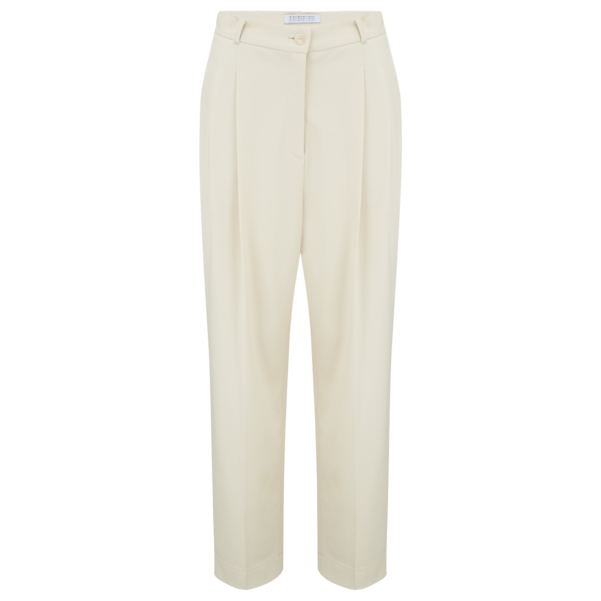 Harris Wharf Pleated Trousers Techno Viscose in Ivory