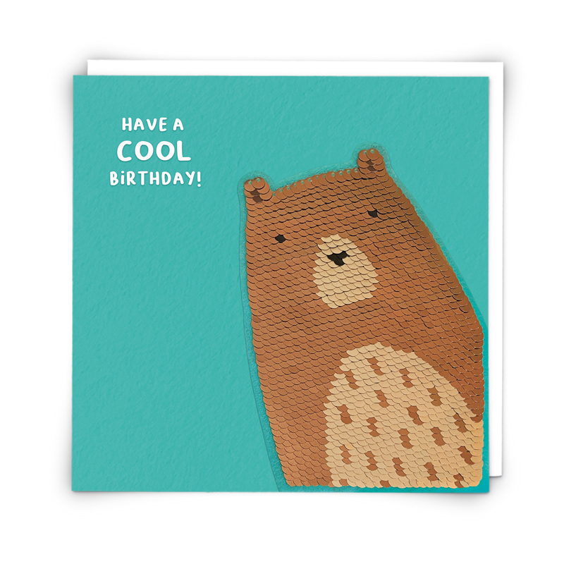 Sequin Bear Card