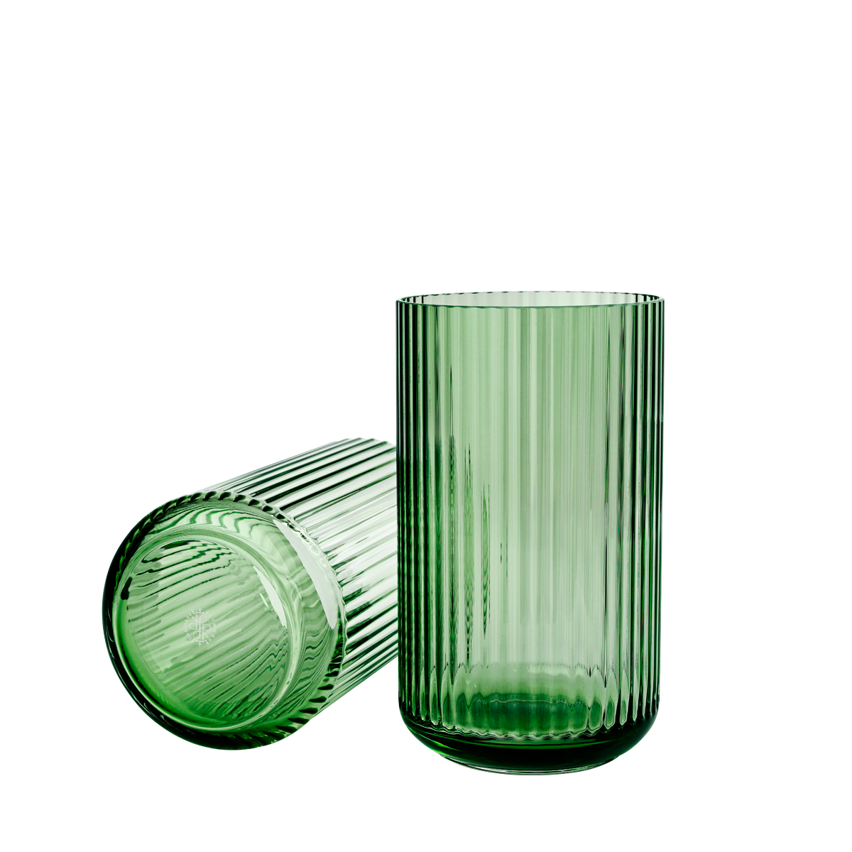 Lyngby Porcelaen Lyngby-Vase Grün Glas 25 cm