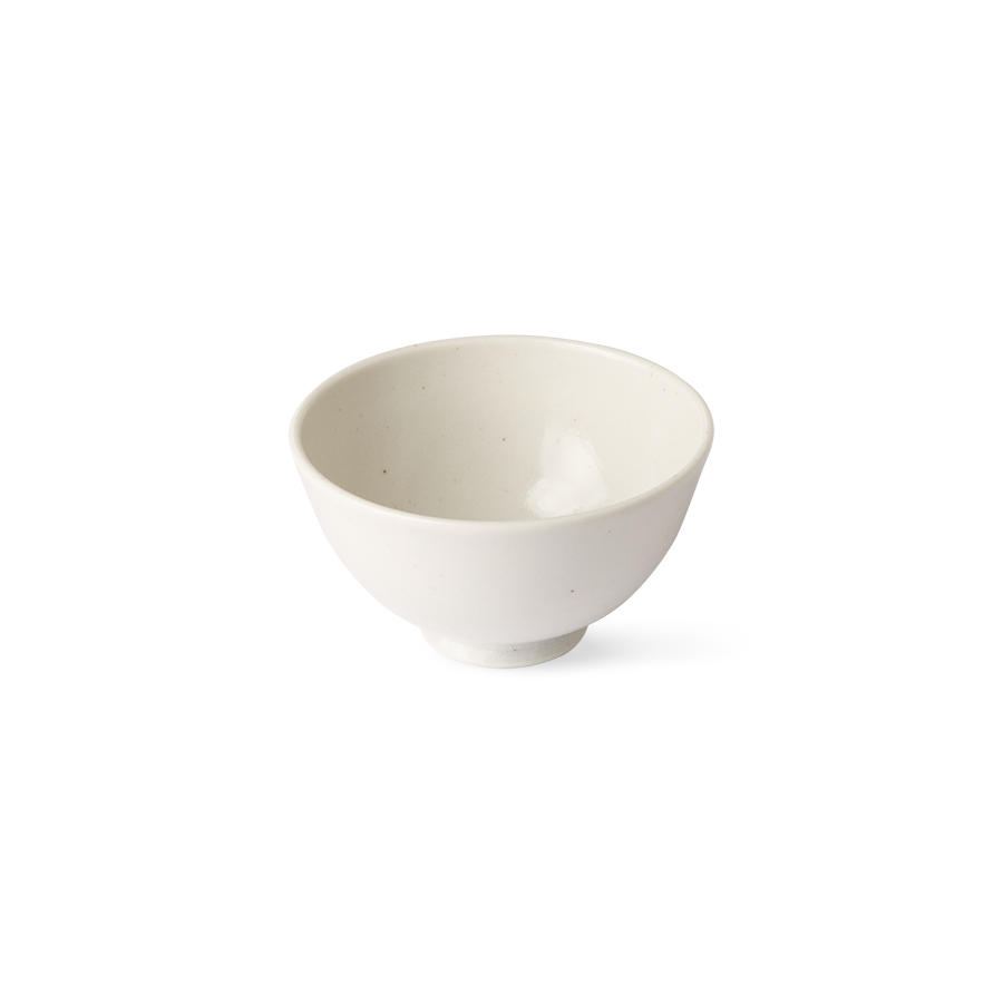 HK Living Kyoto ceramics: japanese rice bowl white speckled