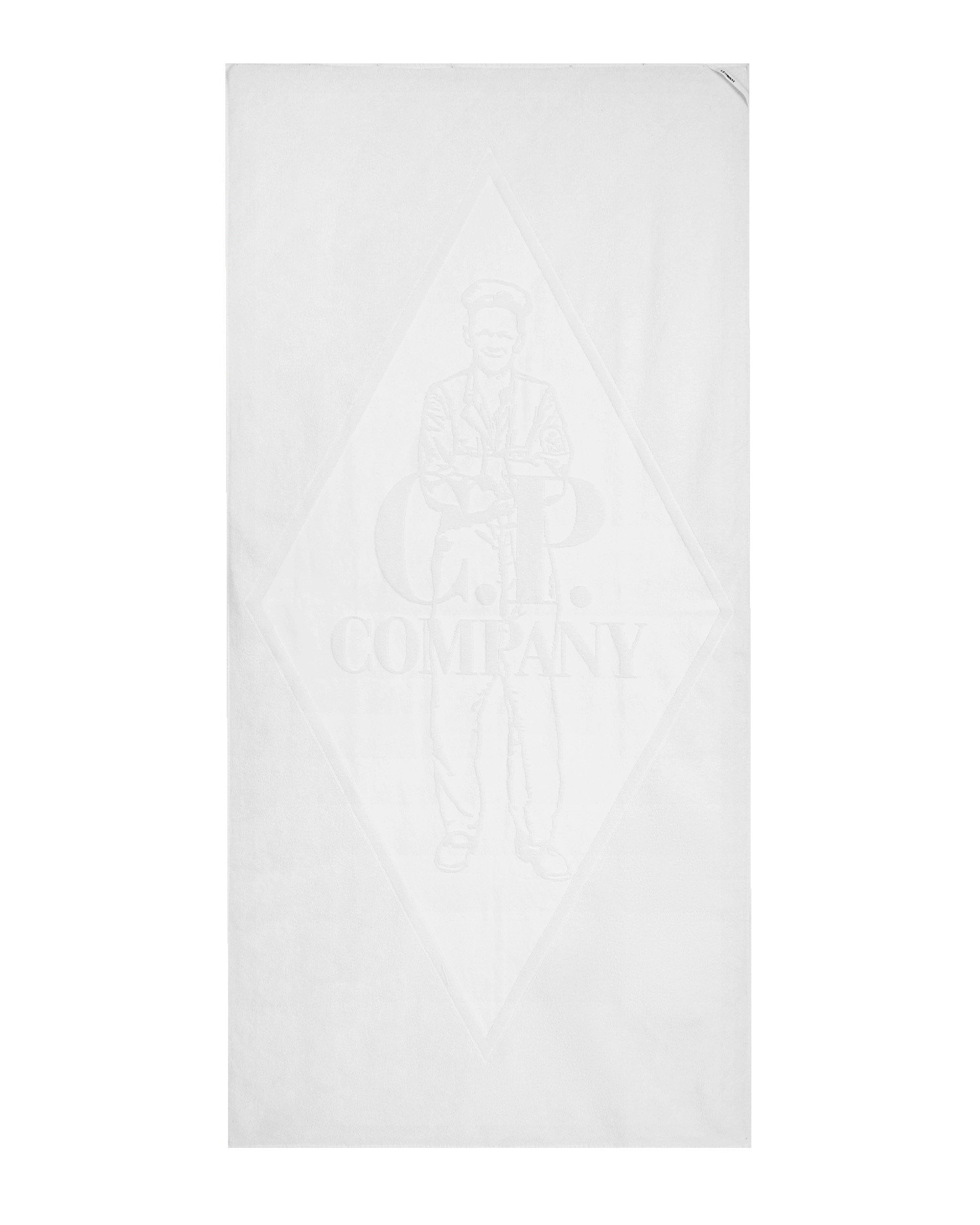C.P. Company Graphic Beach Towel Gauze White