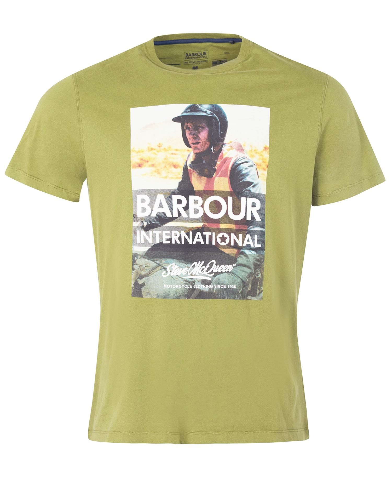 Barbour International Steve Mcqueen Checker Tee Military Olive