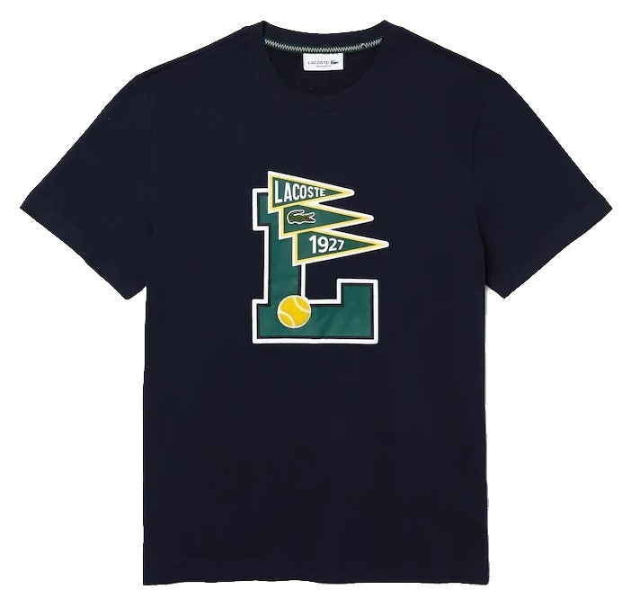 Lacoste Pennants L Badge Cotton Tee Navy Blue