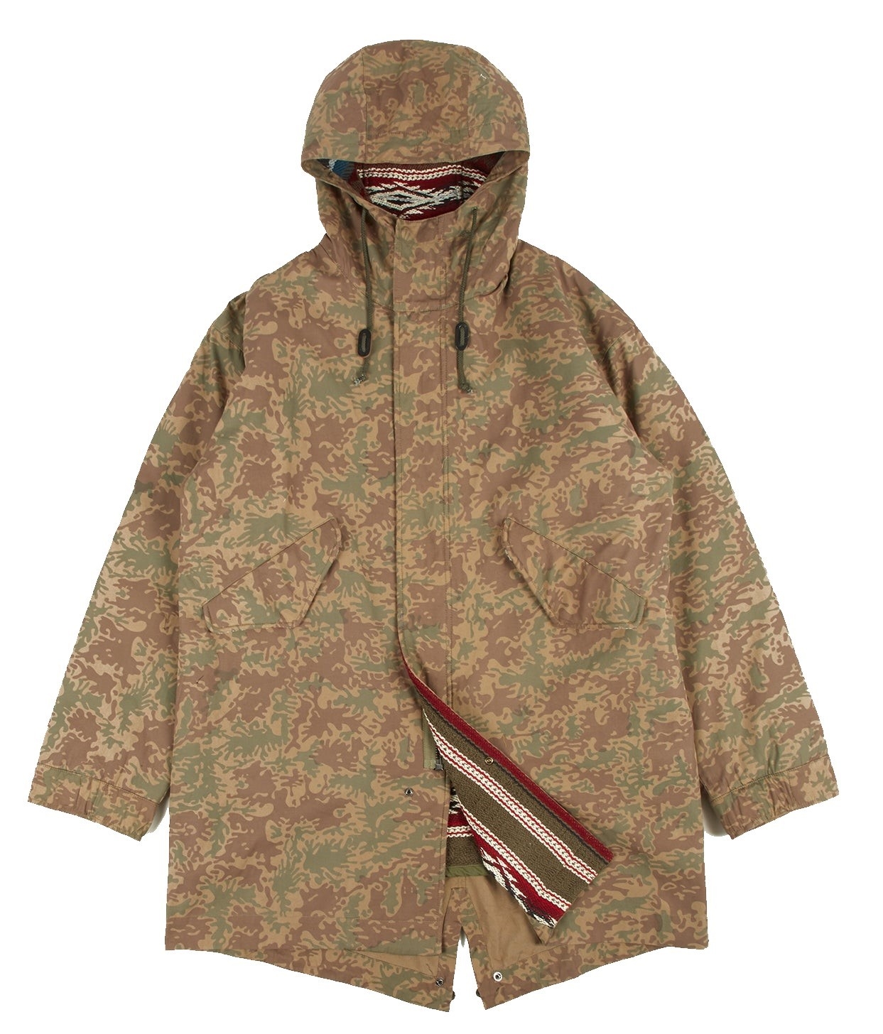 Camo Fishtail Parka Monster Tiger Cotton Poplin