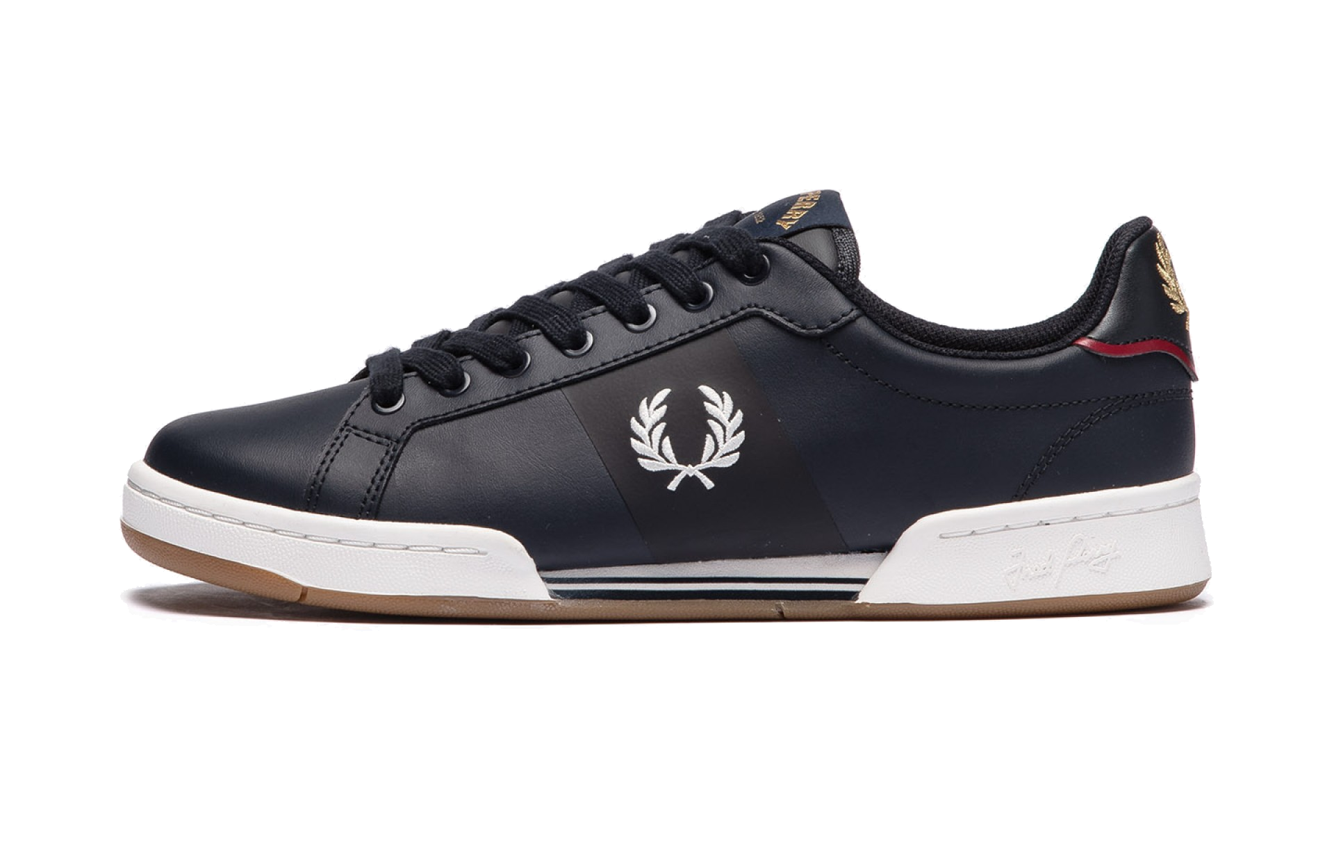 Bonded Leather Sneaker Navy