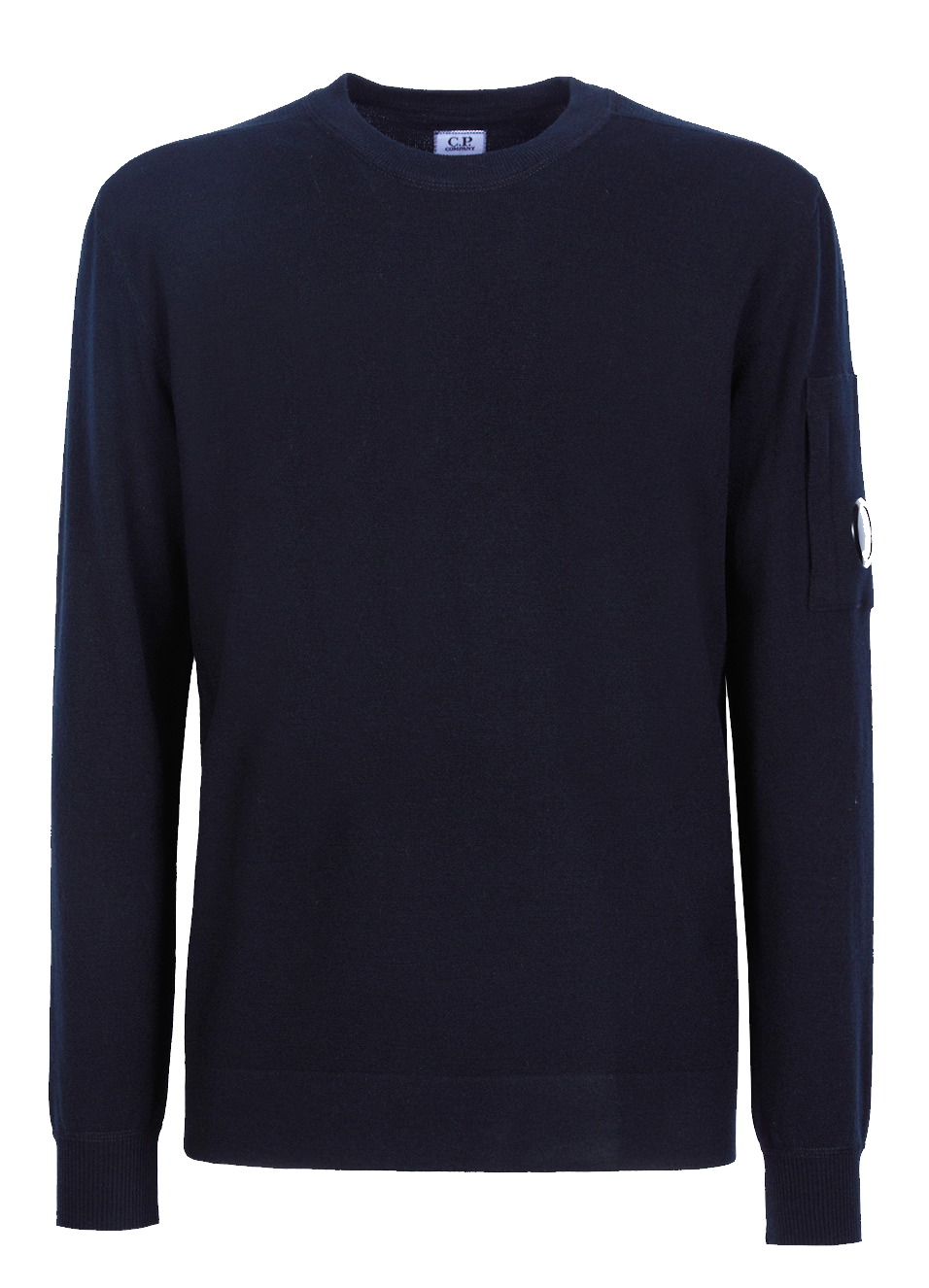 Merino Wool Crew Neck Knit Total Black