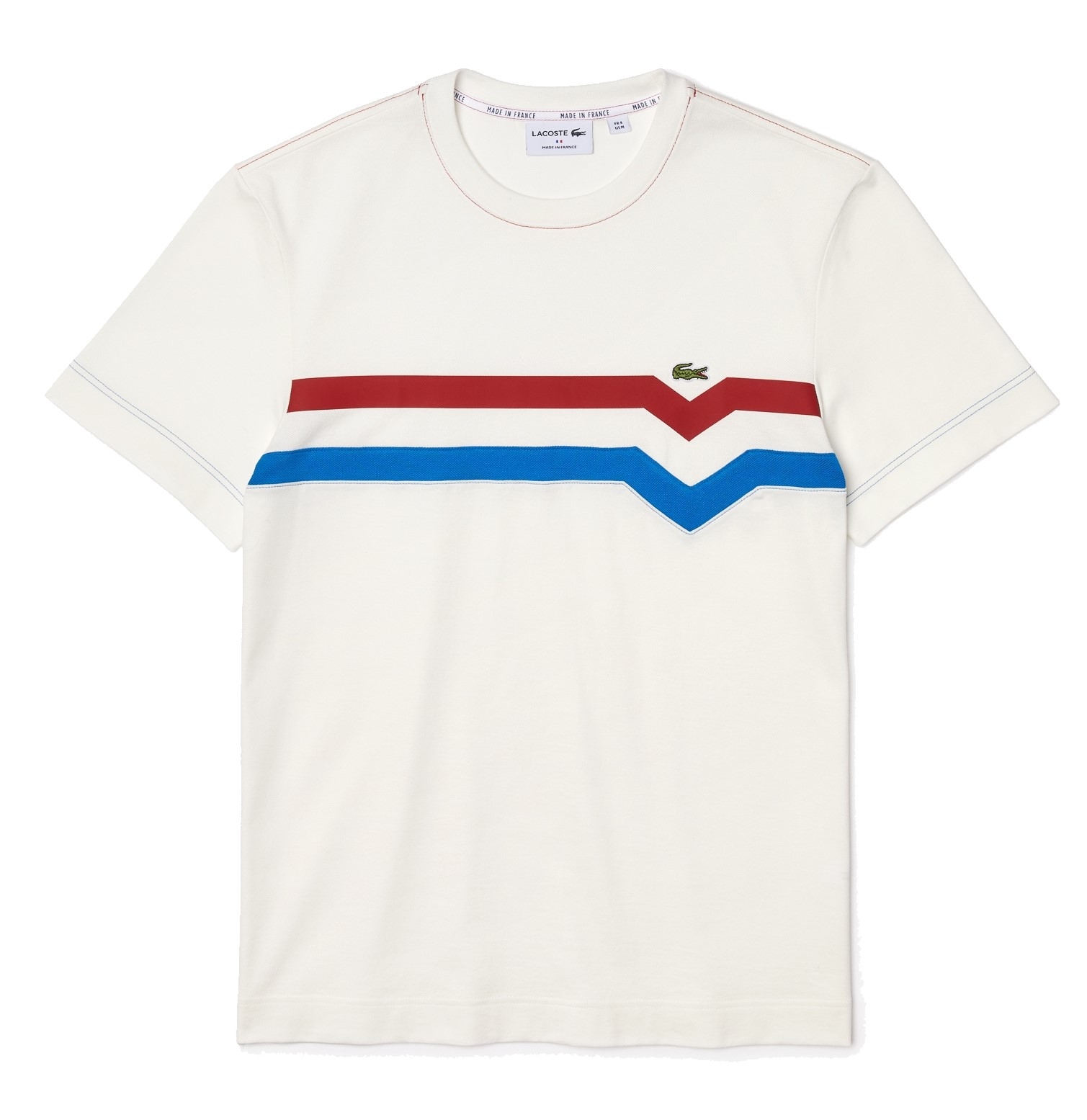 Made In France Striped Organic Cotton Tee White