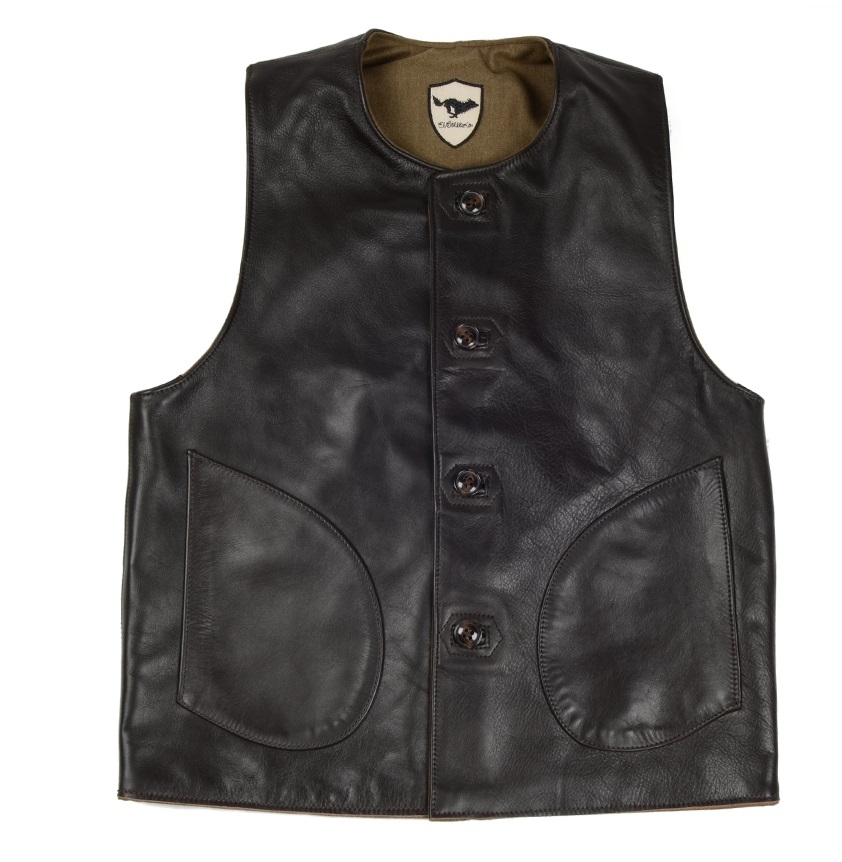 El Solitario Macone Leather Vest Lightweight Olive