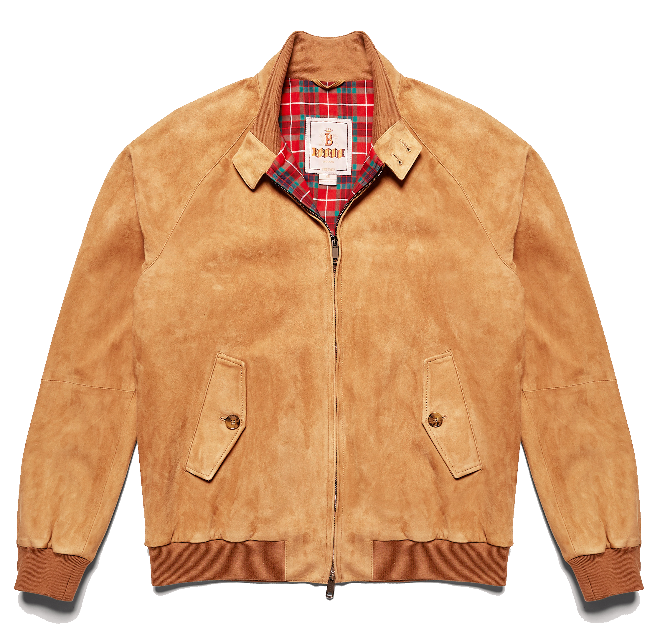 G9 Harrington Jacket Suede Tobacco