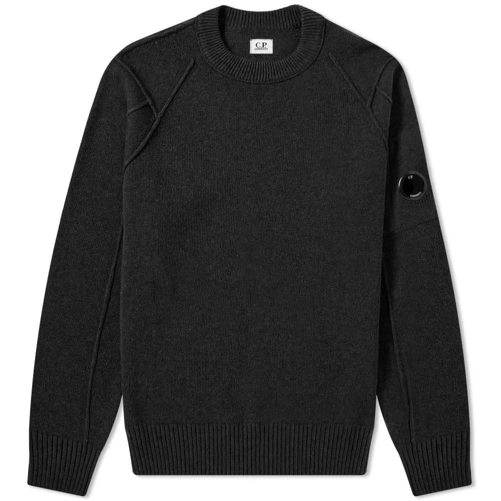 Arm Lens Lambswool Crew Knit Black