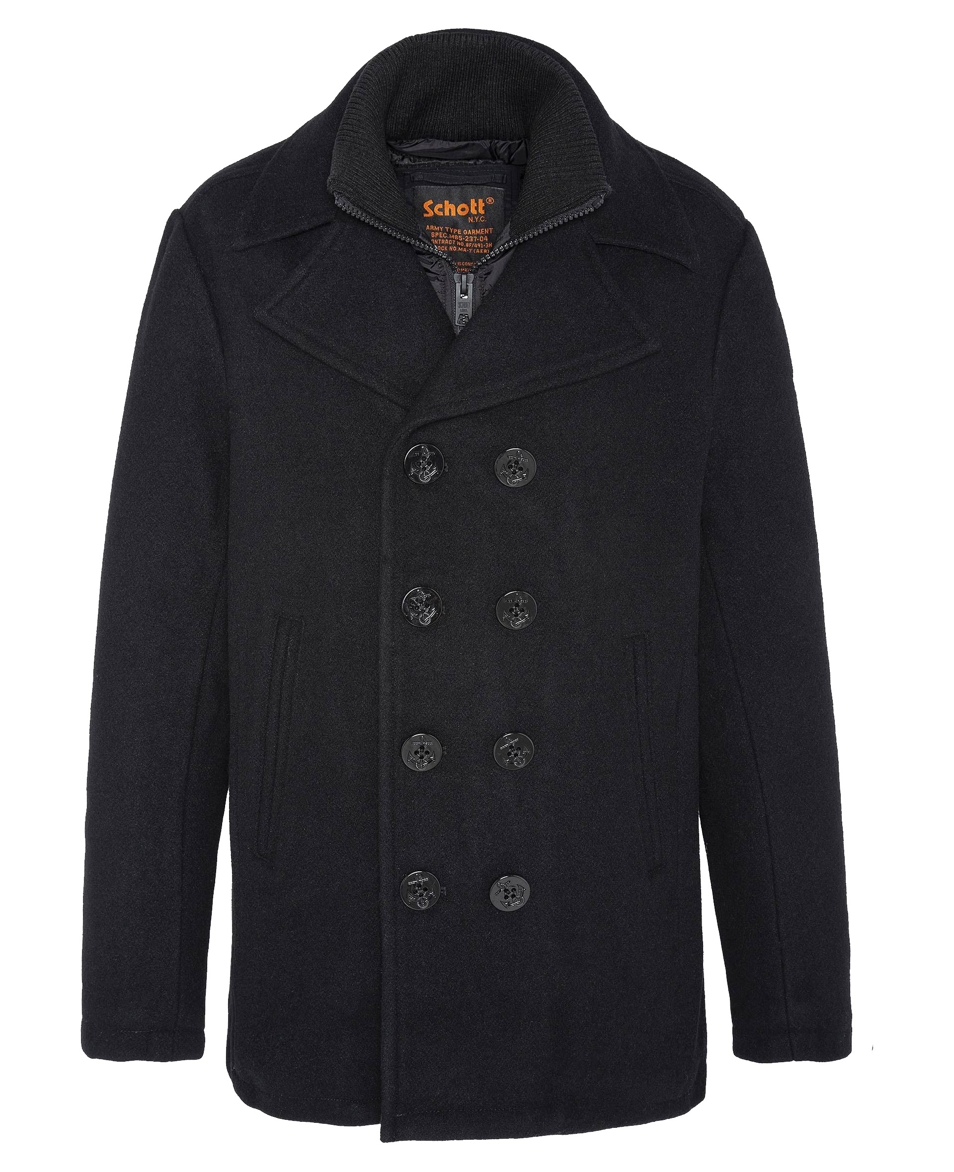 Wool Peacoat Cyclone 2 Black