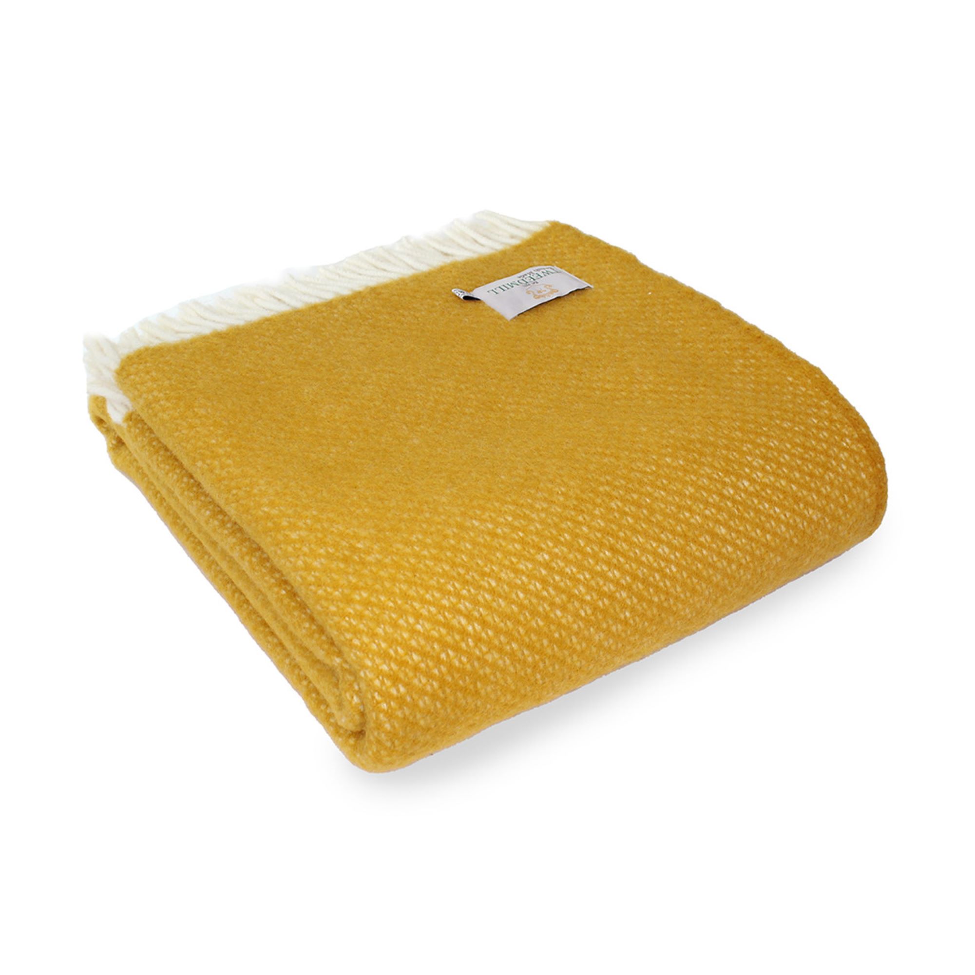 Mustard Averil Pure New Wool Averil Throw