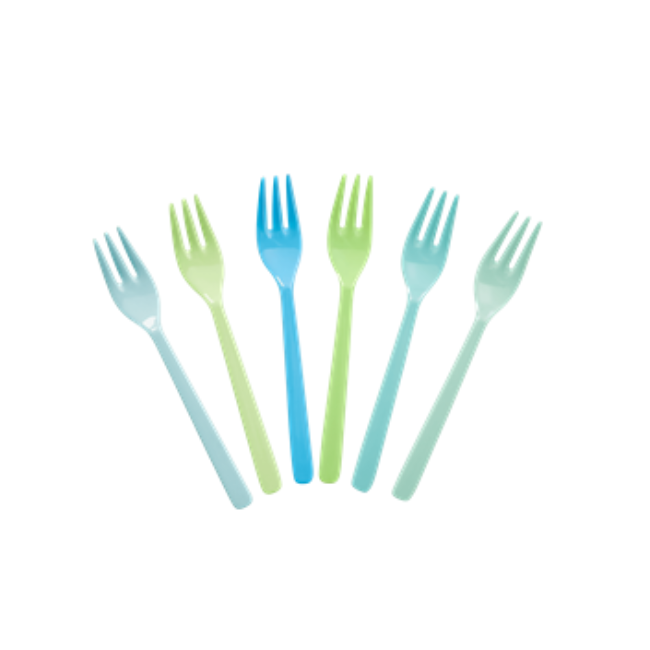 Melamine Forks - Blue Set Of 6