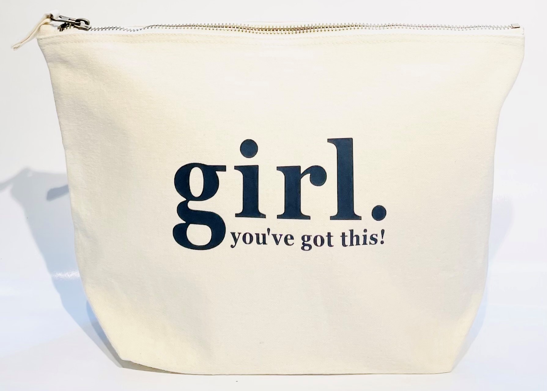The Hollies Farm Shop 'Girl you've got this' Large Make Up Bag