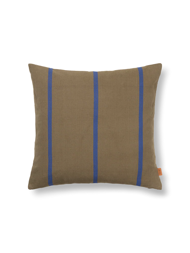 Ferm Living Grand Cushion - Olive/Bright Blue