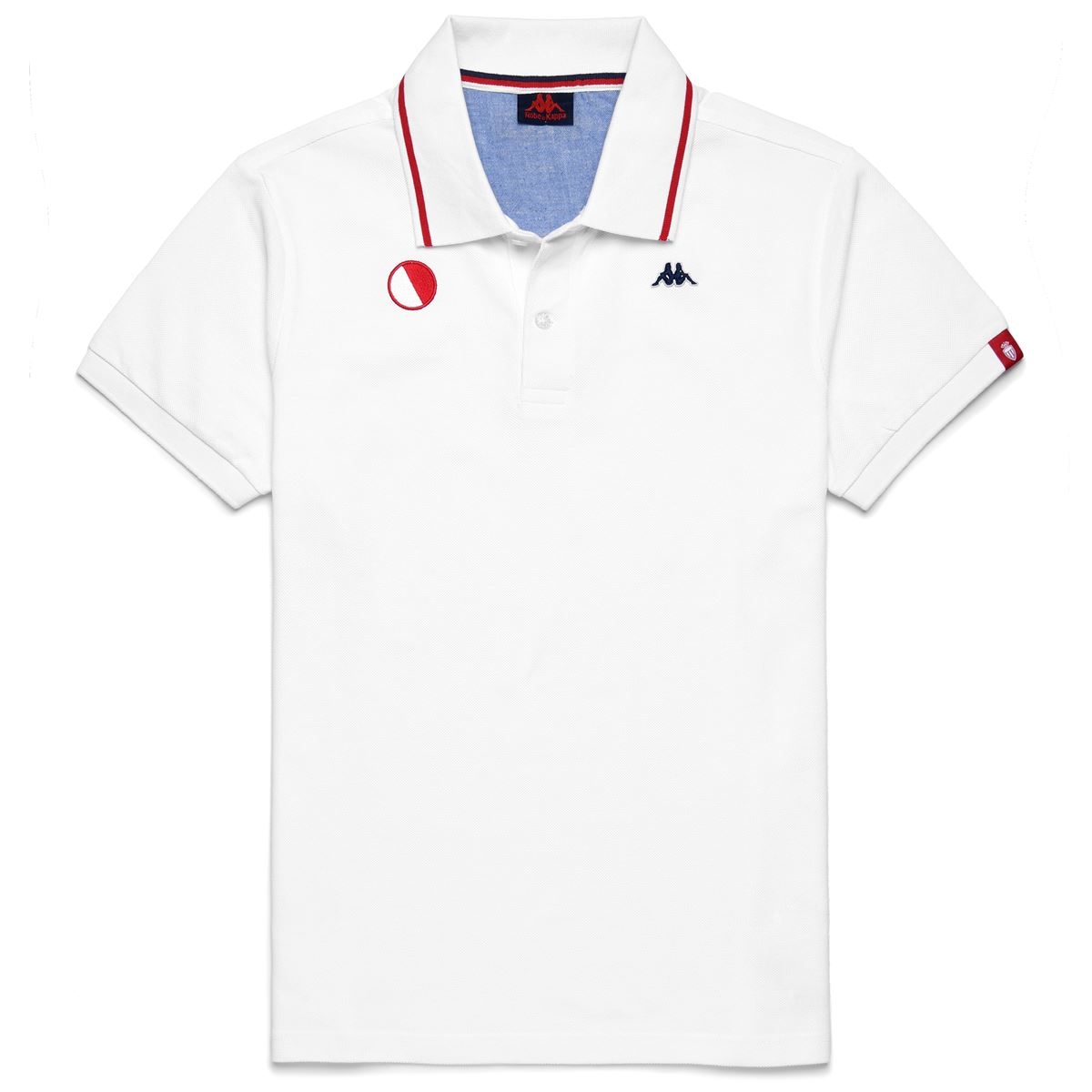 Len Monaco Polo Shirt White & Red